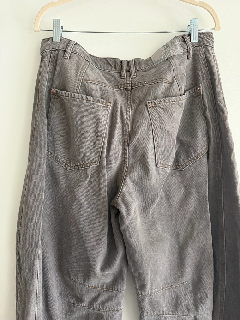 We The Free Wide-Leg Button-Fly Gray Jeans - Picture 6 of 6